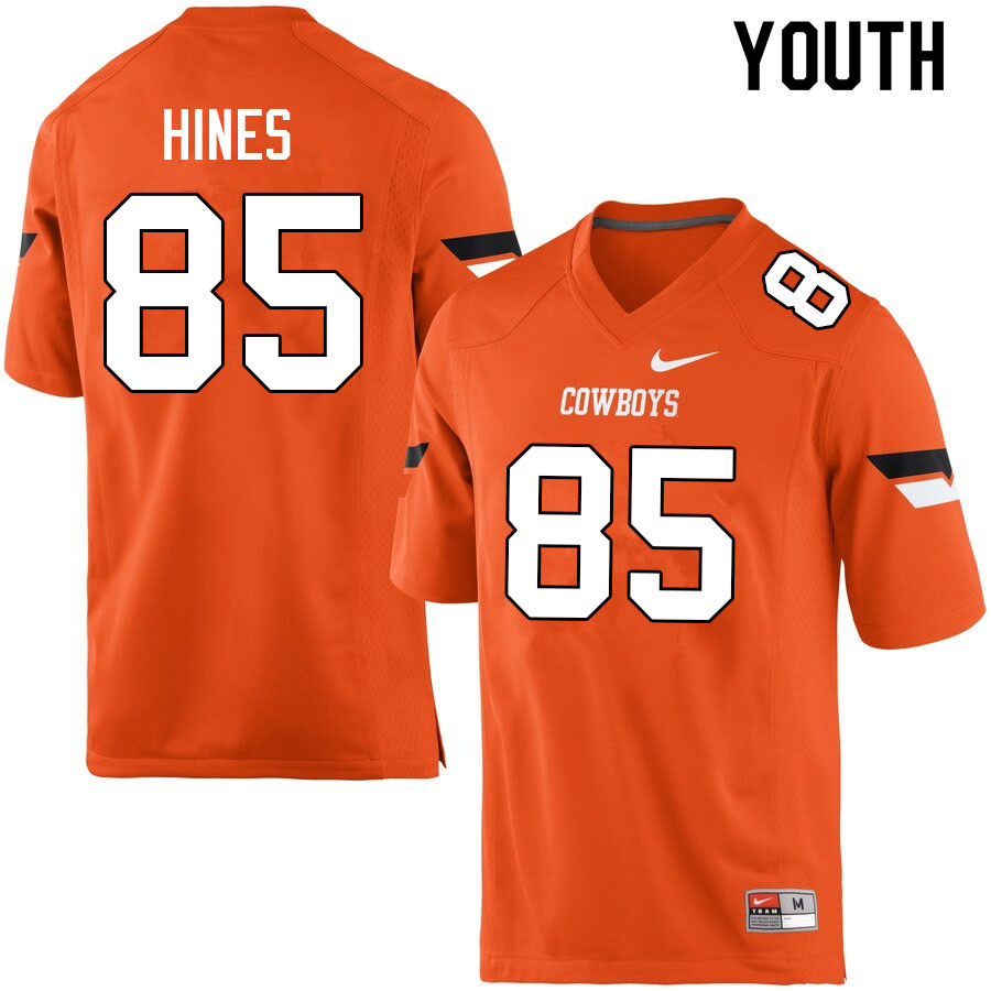 Youth #85 Justin Hines Oklahoma State Cowboys College Football Jerseys Sale-Orange